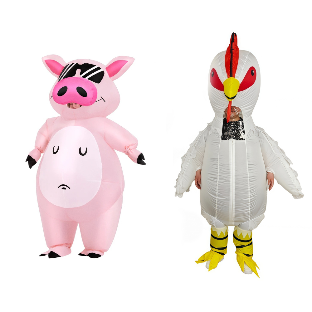 Costumes - Disfraz Inflable de Cerdito de Dibujos