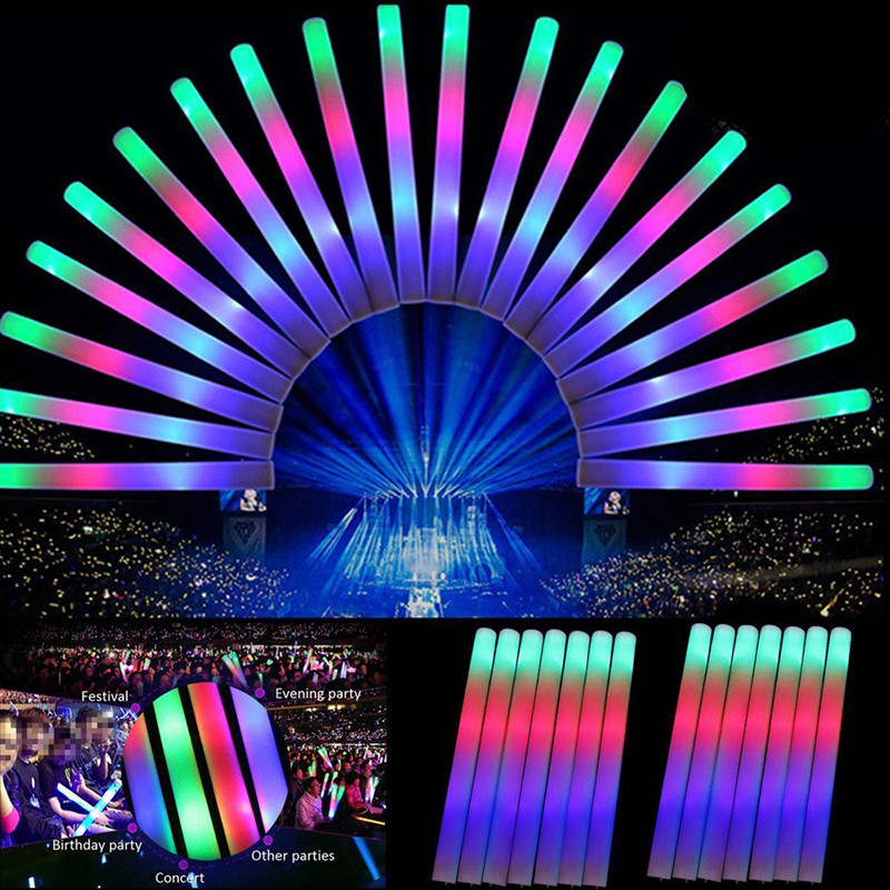 Flashing Led Foam Sticks Party - 30 unidades de adornos para fiestas: