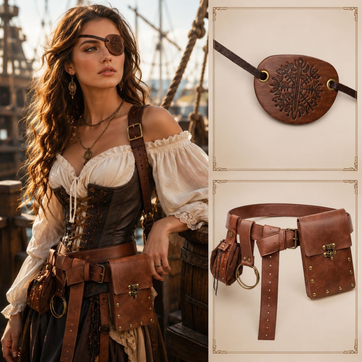 Cinturones, bolsas, antifaces, - Costumes reseña y precio