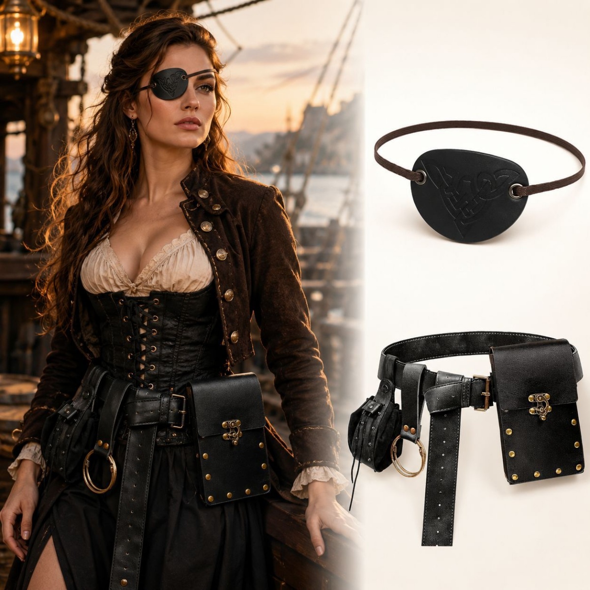 Cinturones, bolsas, antifaces, - Costumes reseña y precio