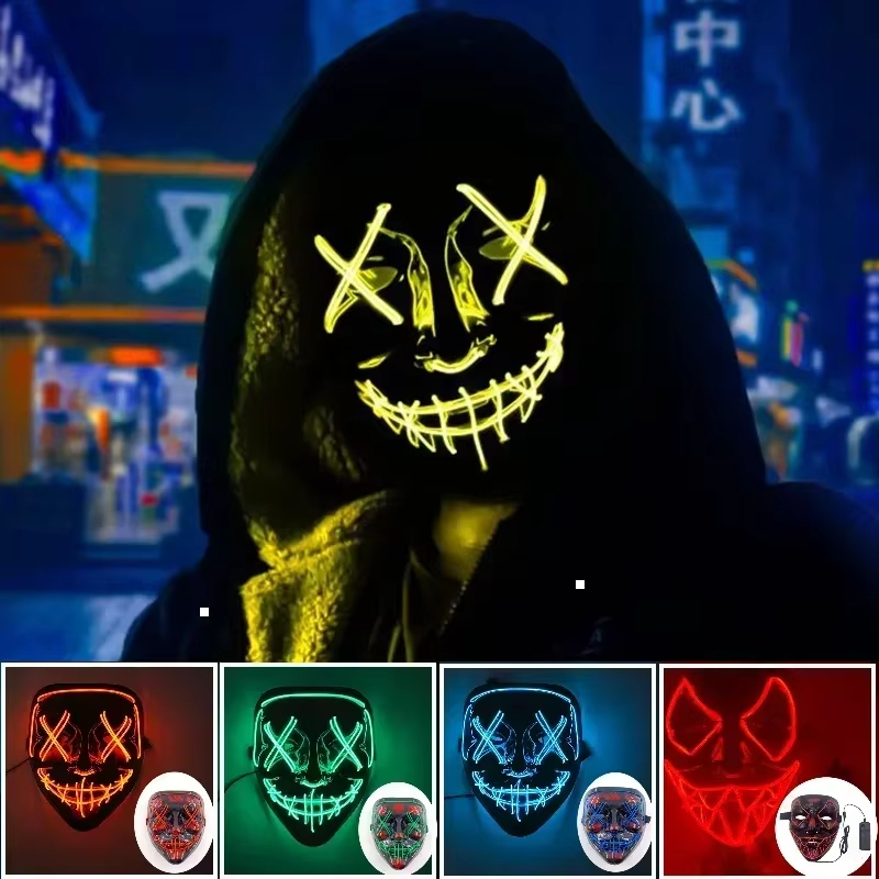 Nuevo 2025 caliente inalámbric - Led Purge Mask Halloween reseña y precio