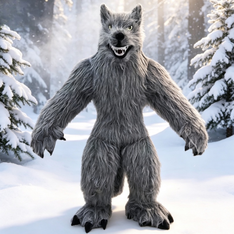 Disfraz de Mascota de Lobo Gri - Costumes reseña y precio