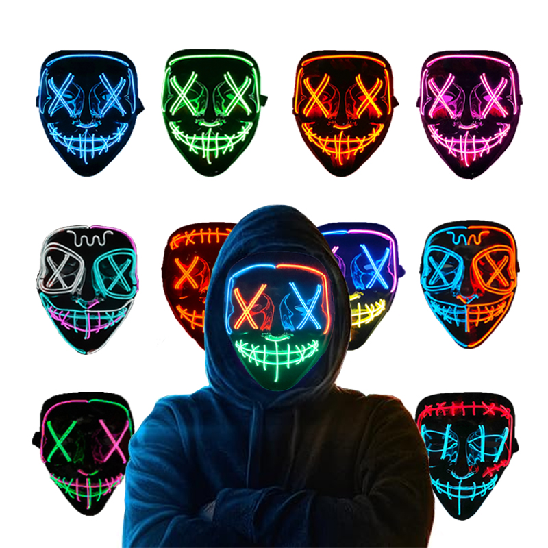 Máscaras Luminosas de Neón Ina - Led Purge Mask Halloween reseña y precio
